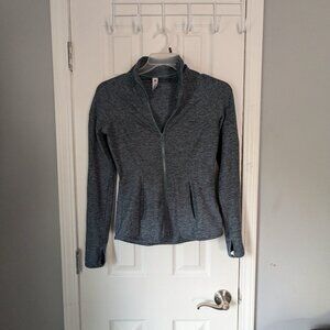 Yogalicious Lux Rebel Flare Jacket, Teal, Thumb Holes, Size S